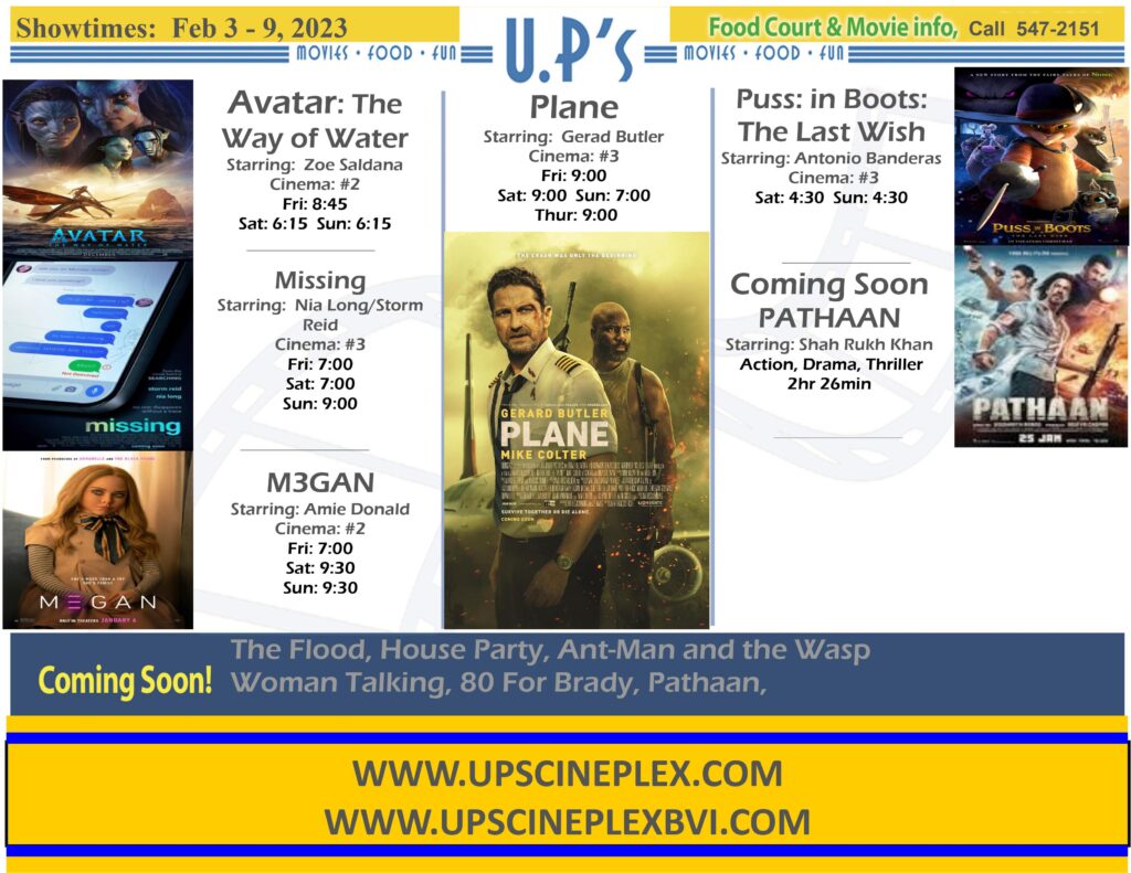 Movie Schedule – UP's Cineplex