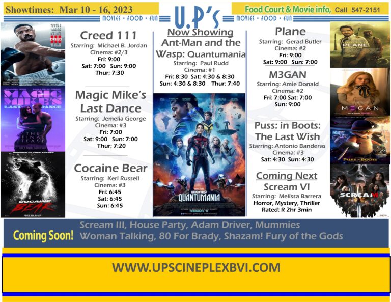 Movie Schedule – UP's Cineplex