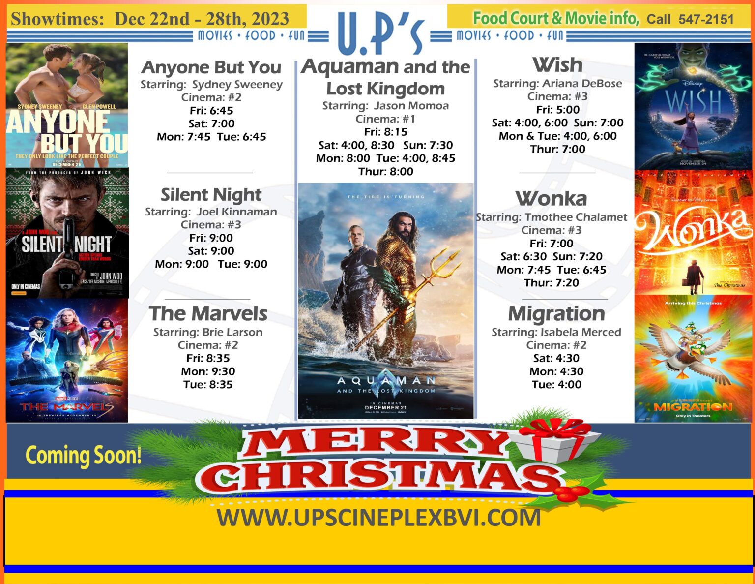 Movie Schedule – UP's Cineplex